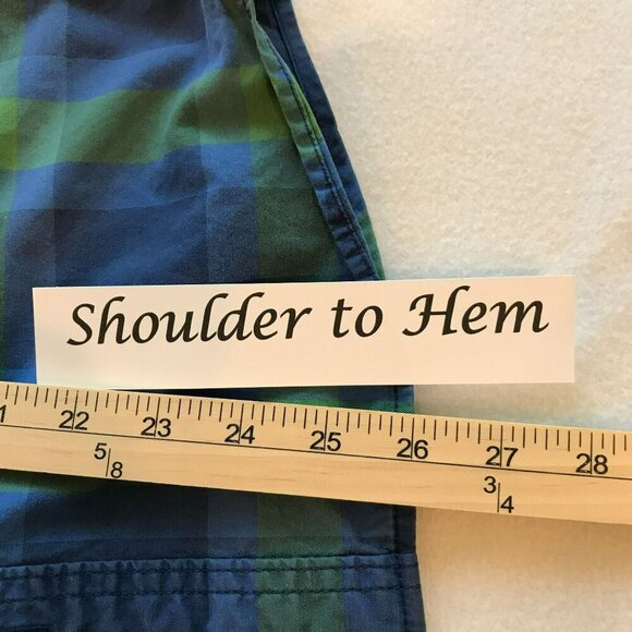 Abercrombie & Fitch Men's Long Sleeve Muscle Shirt Size Small Blue Green Plaid - Picture 14 of 15